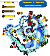 Map of Meteor Gorge from the Prima strategy guide.