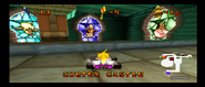 Stained glass of the boss characters from Crash Bandicoot 3: Warped