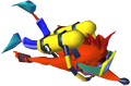 Render of Crash in his scuba gear for The Wrath of Cortex