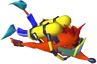 Artwork of Crash in his Scuba Gear.