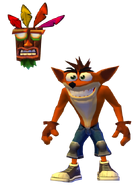 Crash and Aku Aku as seen in Crash Twinsanity