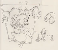 Concept art of N. Brio's monster form