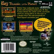 Cortex on back of the NTSC-U box art of Crash Bandicoot: The Huge Adventure
