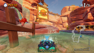 The Bandifish cameo in Dingo Canyon in Crash Team Racing Nitro-Fueled