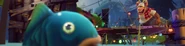 A fish in the Fishodile banner in Crash Team Rumble.
