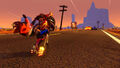 Promotional image of Crash riding his Motorcycle in N. Sane Trilogy.