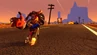 Crash popping a wheelie in Orange Asphalt