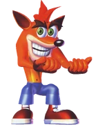 Render of Crash doing his dance for CTR: Crash Team Racing