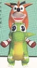 Japanese render of Crash riding Baby T