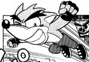 Crash as he appears in the manga