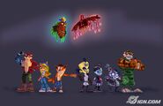 Cortex alongside the rest of the main cast from Crash of the Titans