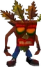 Crash with Aku Aku in Invincibility mode