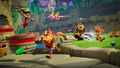 Crash, Elora, Dingodile, Spyro and N. Tropy (F) in Artisans Arena.