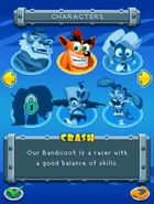 Crash on the character select screen