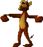 A rolling monkey from Crash Bandicoot.