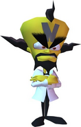 Cortex wearing a lab coat in The Wrath of Cortex