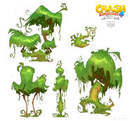 Concept art of trees found in the Eggipus Dimension.