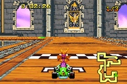 Out of Time in the Game Boy Advance version of Crash Nitro Kart