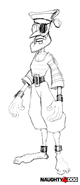 Concept art of a Pirate Lab Assistant for Warped.