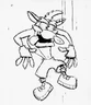 Concept art of Crash from The Crash Bandicoot Files