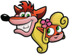 Crash and Coco's pause screen menu icon from the N. Sane Trilogy.