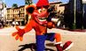 Crash holding a megaphone