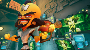 Promo image of Cortex holding his ray gun from It's About Time