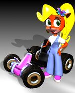 Character Shot of Coco standing by her Kart