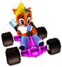 Coco in her kart in CTR.