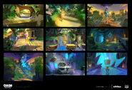 Rude Awakening's color script for It's About Time (Jungle Spirit in bottom middle panel).
