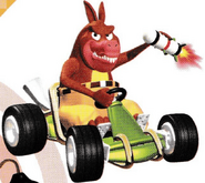 Japanese render of Dingodile holding a missile
