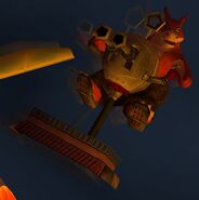 Dingodile observes Crash swooping in.
