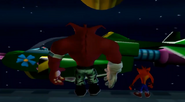 The ship's alternate design in the ending cutscene of The Wrath of Cortex