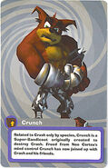 Crunch's collector's card.