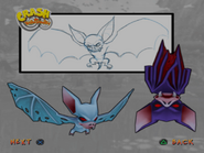 Concept art for the bats in Crash Twinsanity