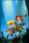 Illustration of the bandicoot siblings with their pets