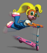 Promo artwork of Coco riding her scooter.