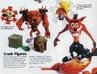 Action figures of Crash, Tiny, Coco, and Cortex from Resaurus.