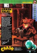 An interview with Crash from the Official Crash Bandicoot Magazine, featuring a unique render of Crash