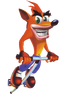 Crash riding a pogo stick