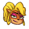 Coco's portrait sticker from Crash Team Racing Nitro-Fueled