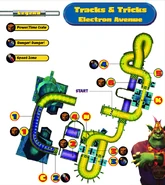Map of Electron Avenue from the Prima strategy guide.