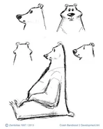 Concept art of polar bears by Charles Zembillas