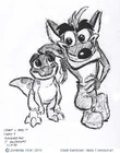 Concept art of Crash with Baby T