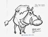 Concept art for an angry-looking warthog by Charles Zembillas