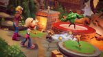 Coco, Tawna, Cortex, Dingodile, N. Brio and Crash in Tiki Towers