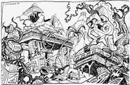 Ruins level art sketch by American Exitus