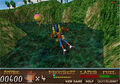 Crash using a jet pack in Crash's Rocketmania in Crash Bandicoot & Spyro Adventure World