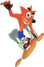 A Japanese render of Crash on his jetboard