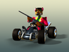 Promotional artwork of Pinstripe in his kart